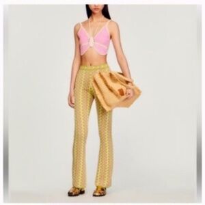 NWT House of Harlow 1960 high waisted knit pants, Sz S